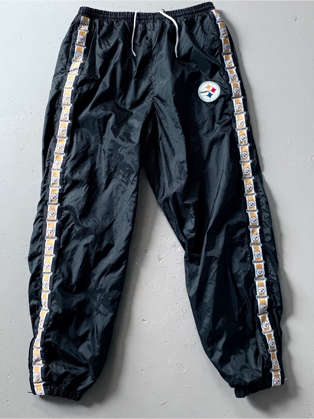 Vintage 90s Pittsburgh Steelers XXL Game Day Turbo Zone Lined Windbreaker Pants